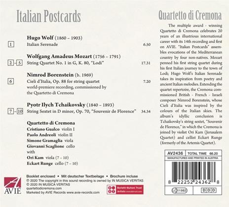 Italian Postcards - CD Audio di Quartetto di Cremona - 2