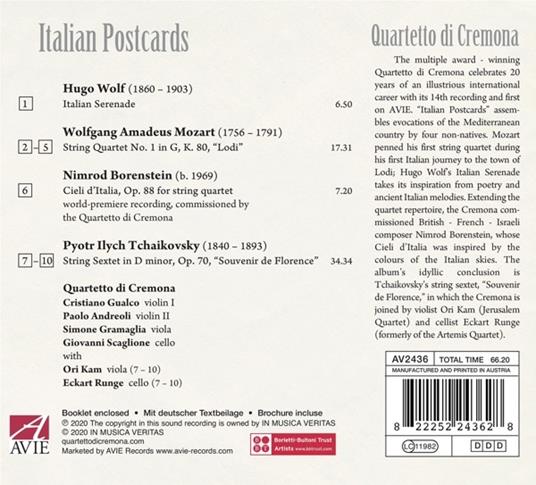 Italian Postcards - CD Audio di Quartetto di Cremona - 2