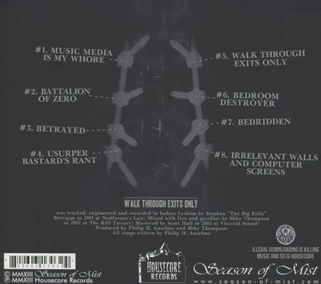 Walk Through Exits Only - CD Audio di Philip H. Anselmo - 2