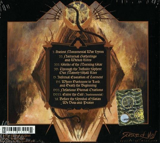 Nefarious Dismal Orations (Digipack) - CD Audio di Inquisition - 2