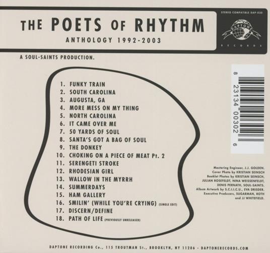 Anthology 1992-2003 - CD Audio di Poets of Rhythm - 2