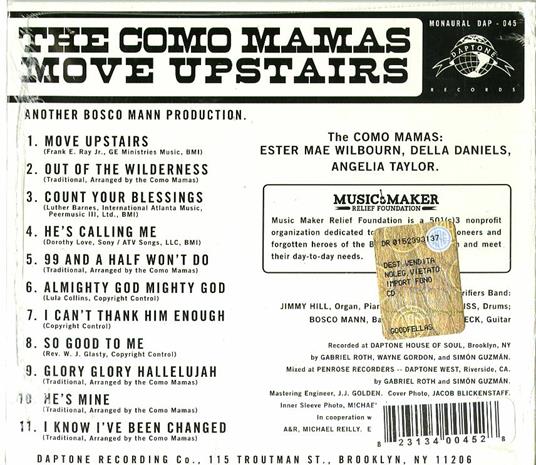 Move Upstairs - CD Audio di Como Mamas - 2