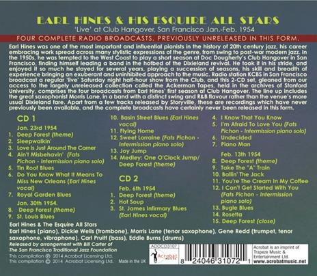 Live at Club Hangover - CD Audio di Earl Fatha Hines - 2