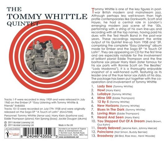 Complete Recordings 1958-9 - CD Audio di Tommy Whittle - 2