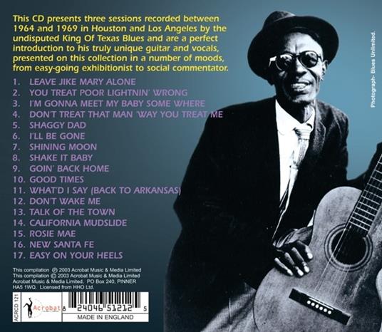 King of the Texas Blues - CD Audio di Lightnin' Hopkins - 2