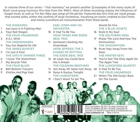 Hot Harmony vol.3 - CD Audio - 2