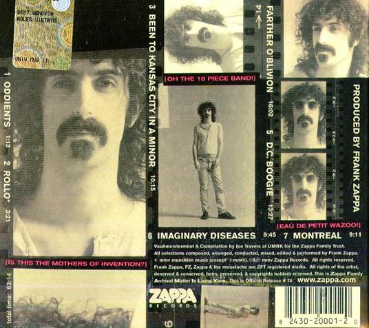 Imaginary Diseases - CD Audio di Frank Zappa - 2