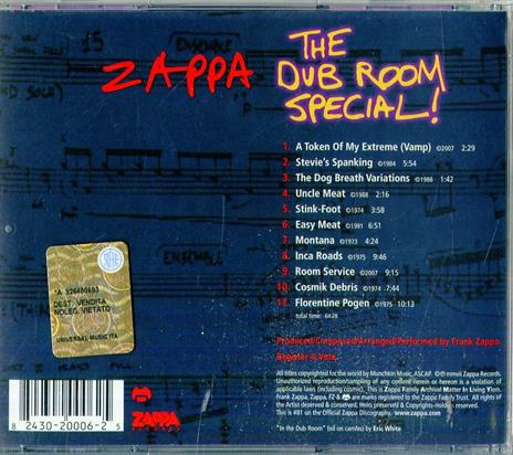 The Dub Room Special - CD Audio di Frank Zappa - 2