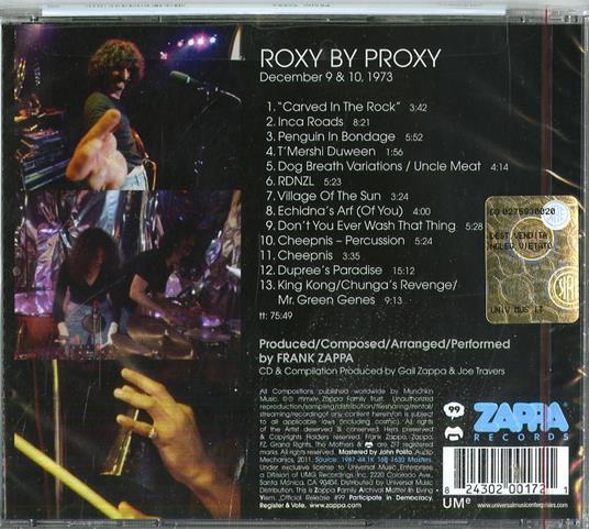 Roxy by Proxy - CD Audio di Frank Zappa - 2