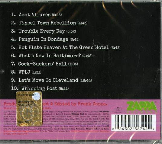 Does Humour Belong in Music? - CD Audio di Frank Zappa - 2