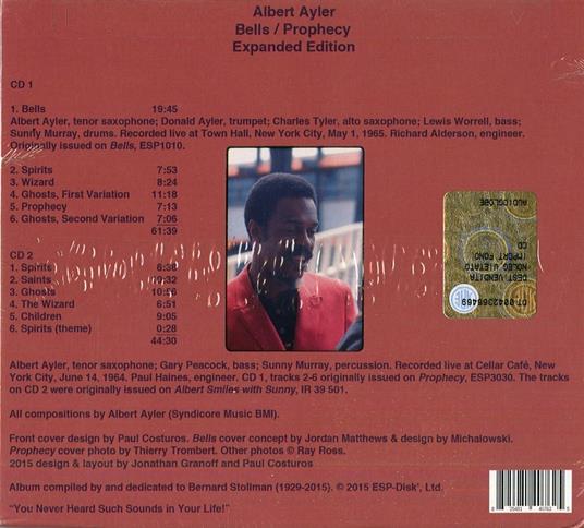 Bells & Prophecy - CD Audio di Albert Ayler - 2