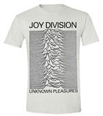T-Shirt Unisex Tg. S White Joy Division. Unknown Pleasures