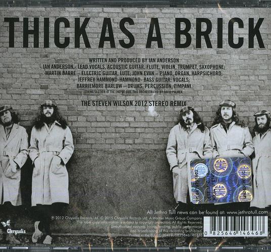 Thick as a Brick (Steve Wilson Mix) - CD Audio di Jethro Tull