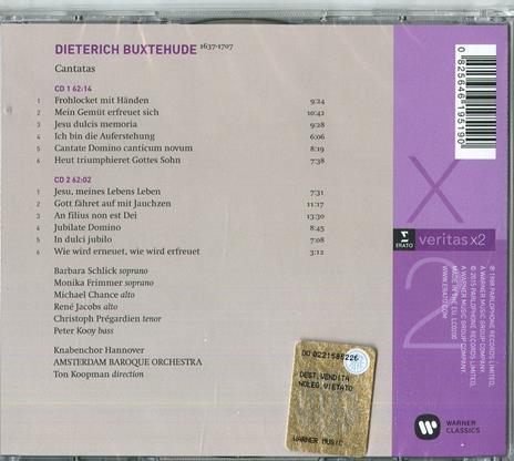 Cantate - CD Audio di Dietrich Buxtehude,Ton Koopman,Amsterdam Baroque Orchestra - 2