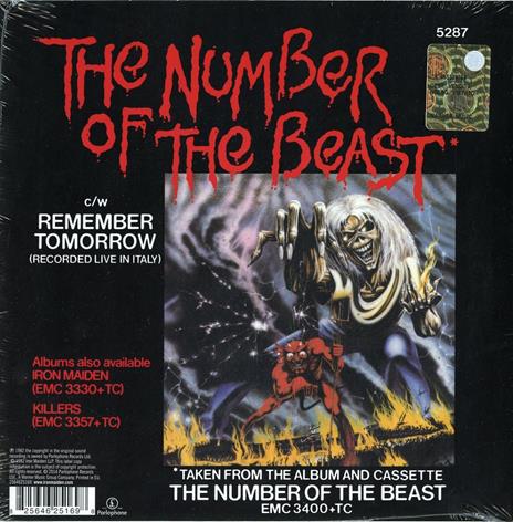 The Number of the Beast - Vinile 7'' di Iron Maiden - 2