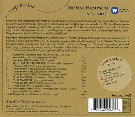 A Portrait - CD Audio di Thomas Hampson - 2