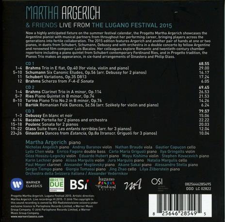 Martha Argerich and Friends Live from the Lugano Festival 2015 - CD Audio di Martha Argerich - 2