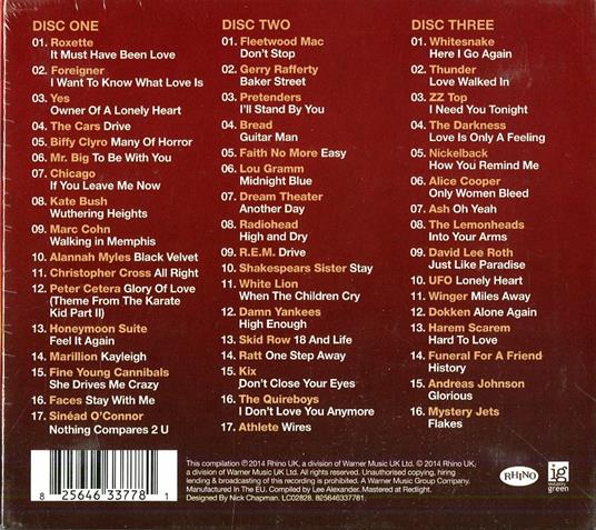 Rock Ballads. The Collection - CD Audio - 2