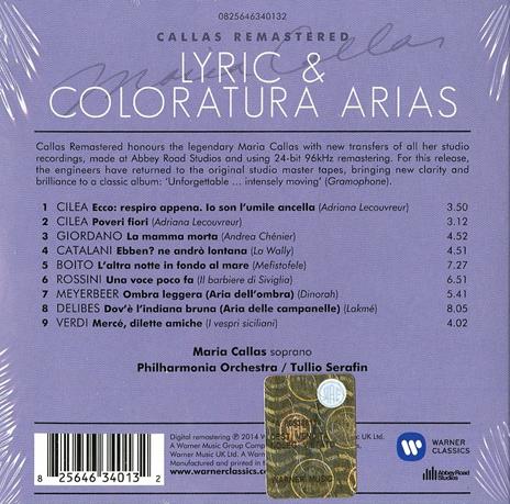 Callas Sings Operatic Arias (Callas 2014 Edition) - CD Audio di Maria Callas,Tullio Serafin,Philharmonia Orchestra - 2