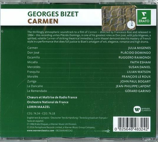 Carmen - CD Audio di Georges Bizet,Placido Domingo,Julia Migenes,Lorin Maazel,Orchestre National de France - 2