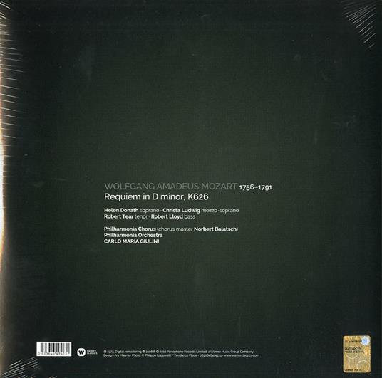 Requiem (180 gr.) - Vinile LP di Wolfgang Amadeus Mozart,Carlo Maria Giulini,Christa Ludwig,Philharmonia Orchestra - 2