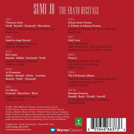 The Erato Recitals - CD Audio di Sumi Jo - 2