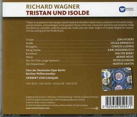 Tristano e Isotta (Tristan und Isolde) - CD Audio di Richard Wagner,Herbert Von Karajan,Berliner Philharmoniker,Jon Vickers - 2