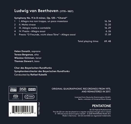 Sinfonia n.9 op.125 Corale - SuperAudio CD ibrido di Ludwig van Beethoven,Rafael Kubelik - 2
