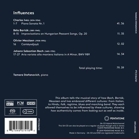 Influences - SuperAudio CD ibrido di Tamara Stefanovich - 2