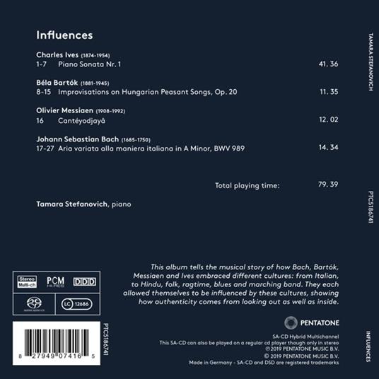 Influences - SuperAudio CD ibrido di Tamara Stefanovich - 2