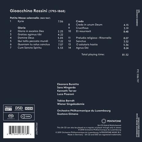 Petite Messe Solennelle - SuperAudio CD di Gioachino Rossini - 2