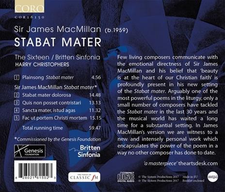 Stabat Mater - CD Audio di James MacMillan - 2