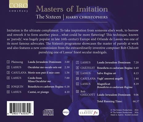 Masters Of Imitation - CD Audio di Harry Christophers,The Sixteen - 2