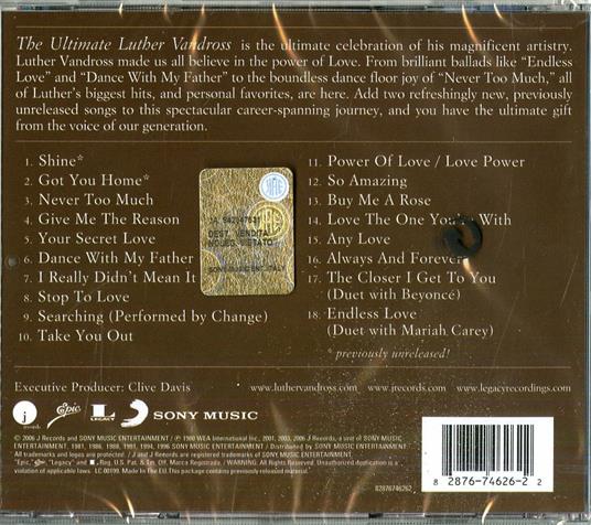 The Ultimate Luther Vandross - CD Audio di Luther Vandross - 2