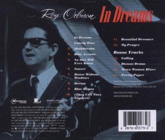 In Dreams - CD Audio di Roy Orbison - 2