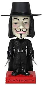 Funko Wacky Wobbler Bobble Head Movie V For Vendetta Vinyl Figure Nuova