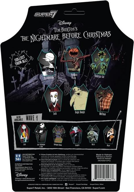 Nightmare Before Christmas Reaction Action Figura Pumpkin King 10 Cm Super7 - 3