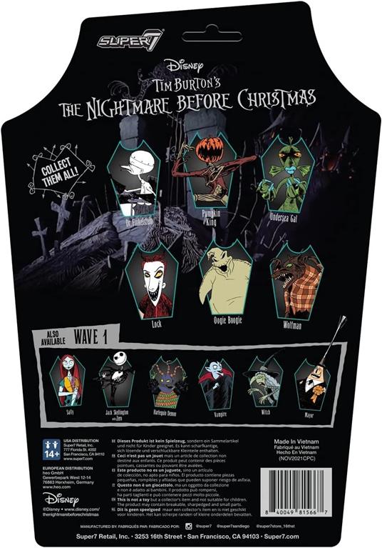 Nightmare Before Christmas Reaction Action Figura Pumpkin King 10 Cm Super7 - 3