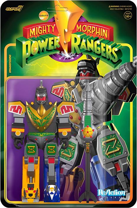 Mighty Morphin Power Rangers Reaction Action Figura Wave 3 Dragonzord (battle Mode) 15 Cm Super7