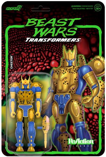 Transformers Beast Wars Reaction Action Figura Cheetor 10 Cm Super7