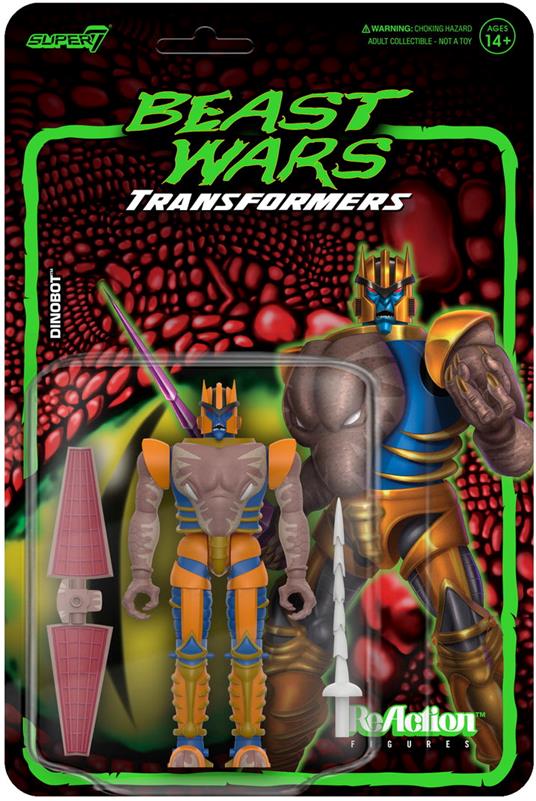 Transformers Beast Wars Reaction Action Figura Dinobot 10 Cm Super7