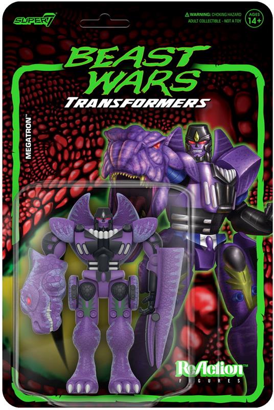 Transformers Beast Wars Reaction Action Figura Megatron 10 Cm Super7