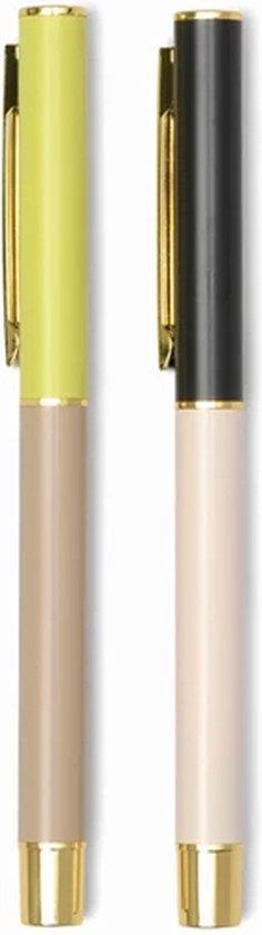 Penne a blocchi di colore - Bianco sporco e Talpa (Set di 2)
