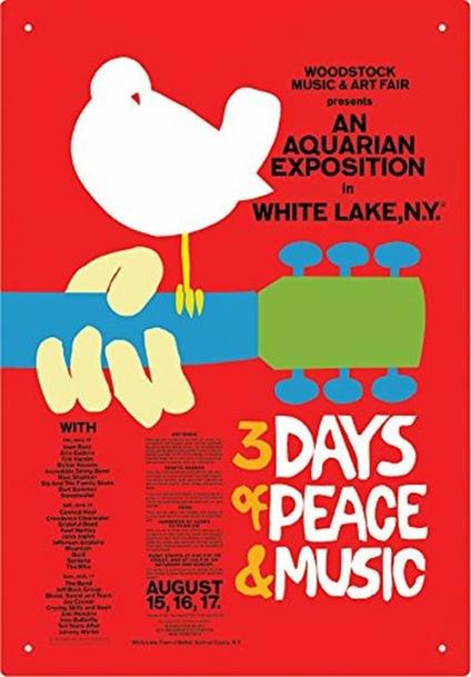 Woodstock Red Tin Sign