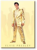 Elvis Gold Flat Magnet