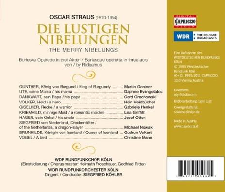 Die Lustigen Nibelungen - CD Audio di Oscar Straus - 2