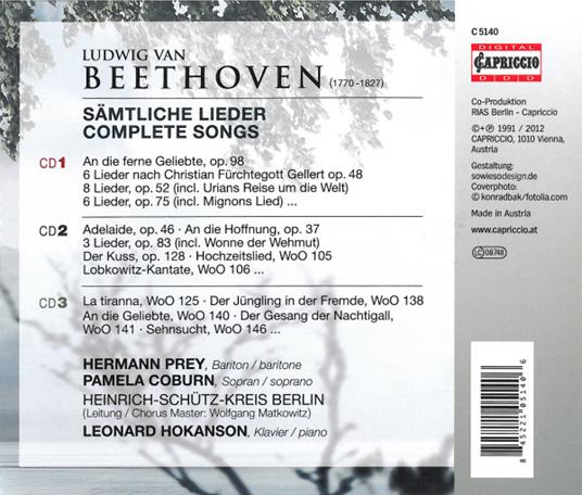 Complete Songs - CD Audio di Ludwig van Beethoven - 2