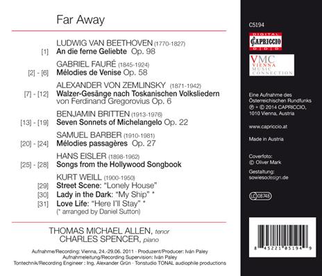 Far Away - CD Audio di Thomas Michael Allen - 2