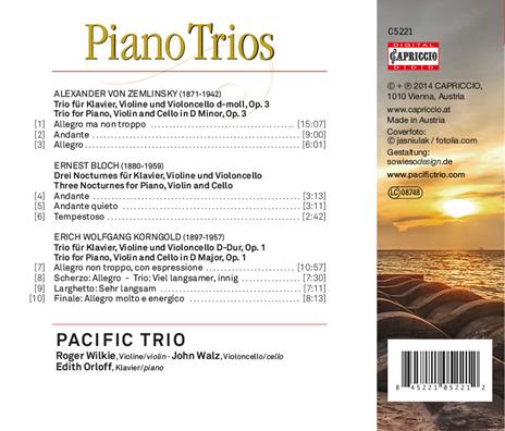 Trio per Pianoforte, Violino e Violoncello Op.3 - CD Audio di Alexander Von Zemlinsky - 2