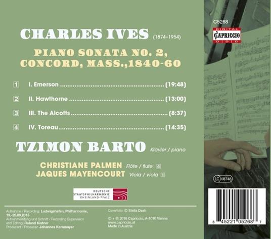 Piano Sonata No. 2 - CD Audio di Charles Ives - 2